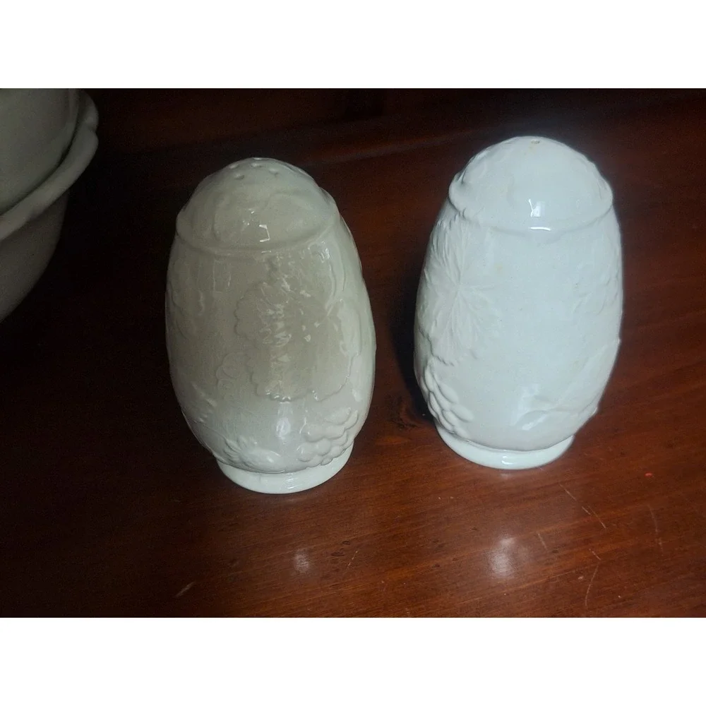 Ironstone salt and pepper shakers